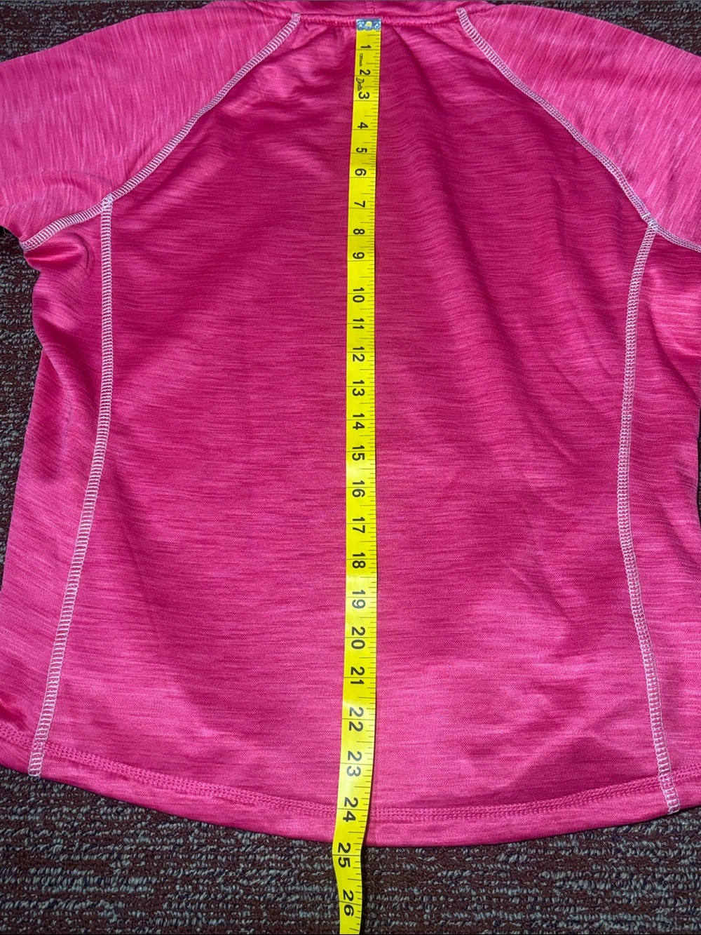 Bright pink Heathered hoodie athletic Athleisure pullover sweatshirt large - Picture 11 of 14